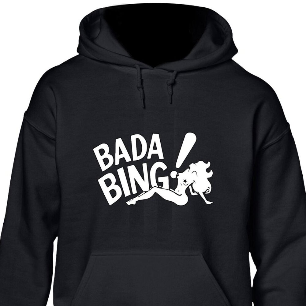 New Bada Bing! Black Hoodie Fleece Sweatshirt